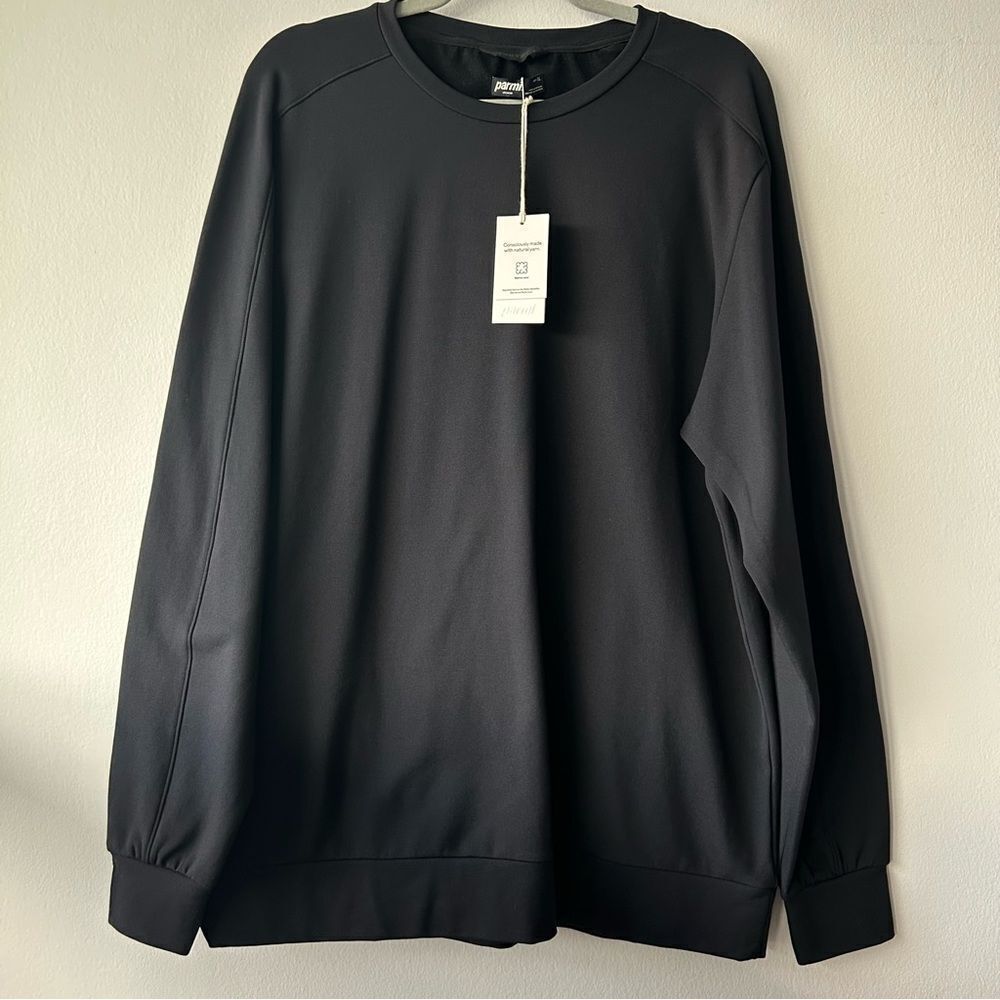 PARMI Unisex Merino Crew Neck in black